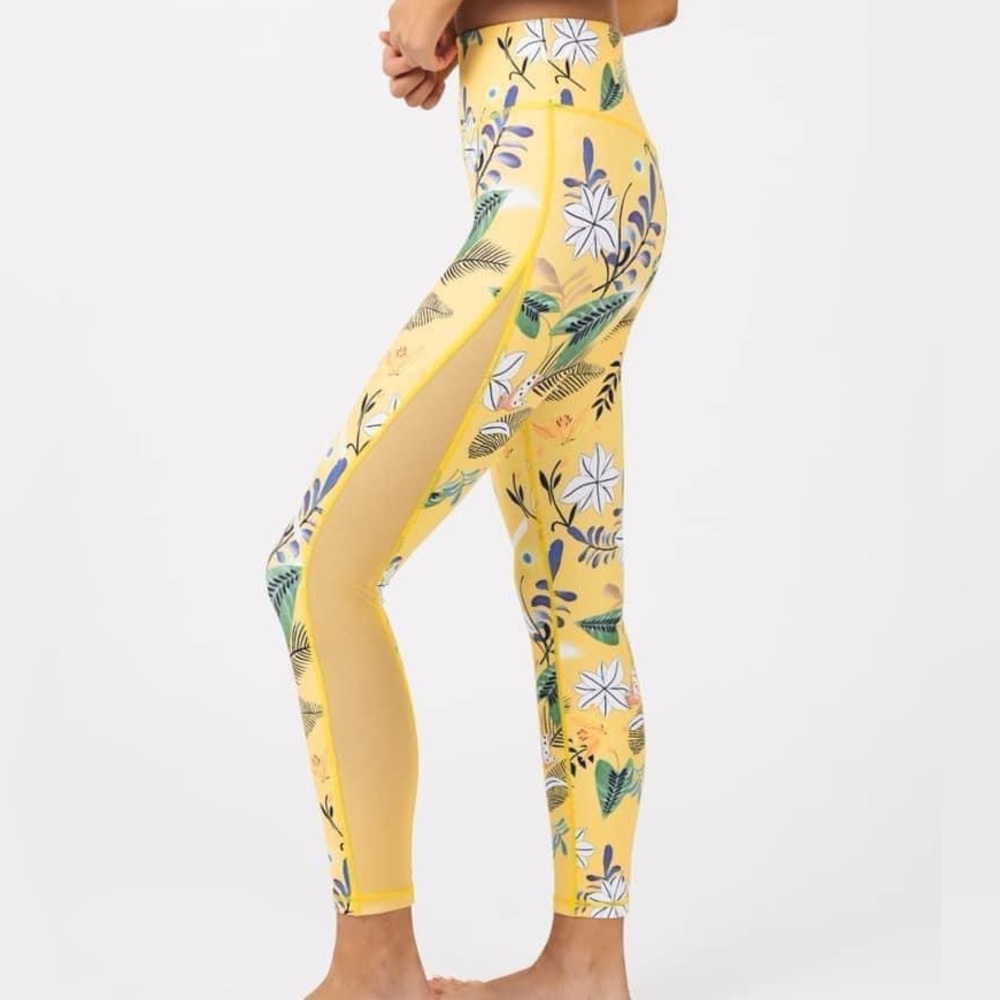 Floral Reflective Light n Tight Hi-Rise 7/8 24” RC (8-10) ZYIA NWT 1291